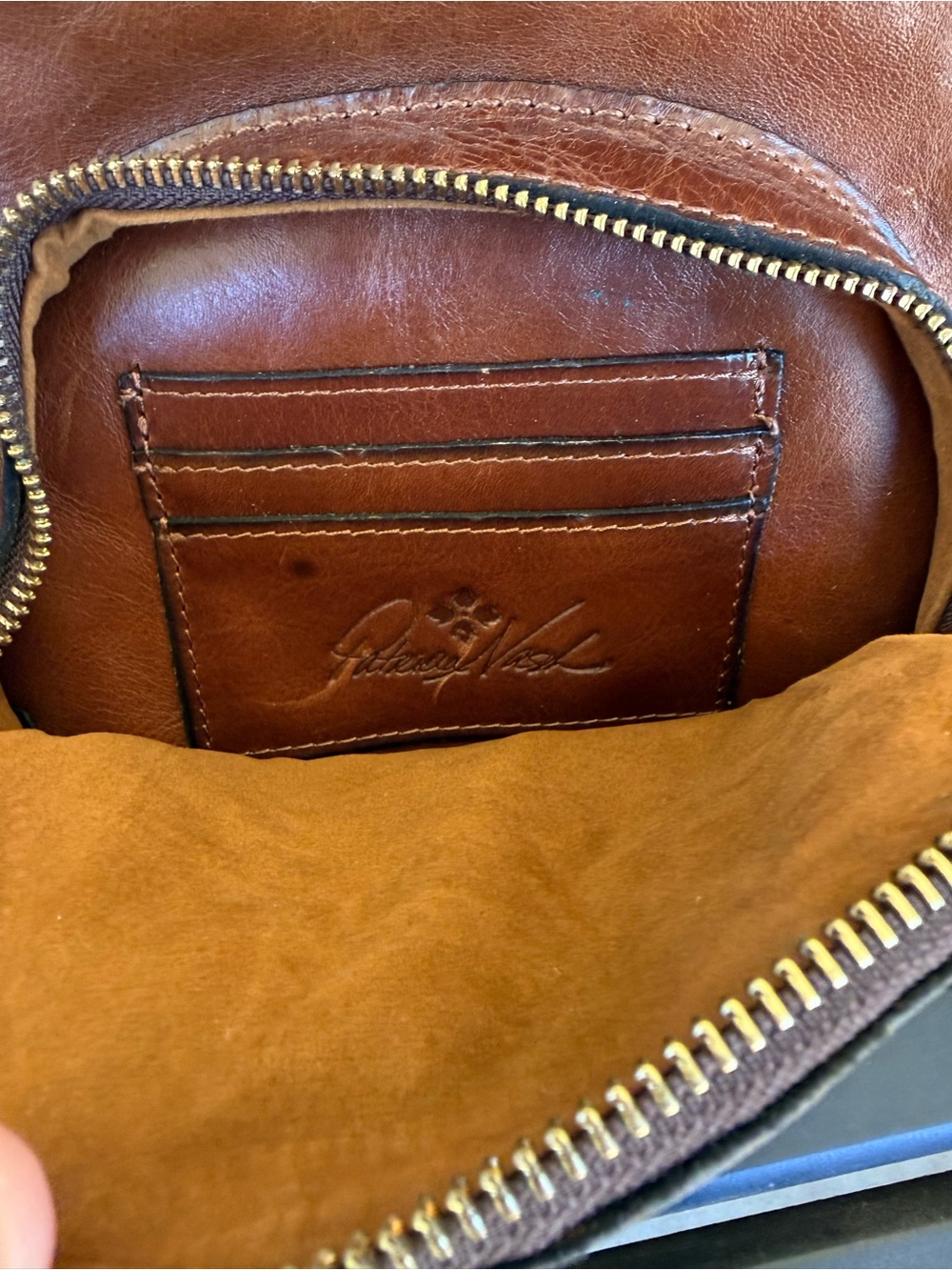 Patricia Nash Brown Leather Mini Backpack Floral Embroidered Boho Vintage Style - Picture 5 of 6